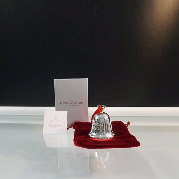 Reed And Barton Christmas 2024 Annual Silver Bell Ornament New in Box - Picture 1 of 7